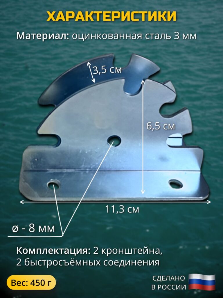 Кронштейны-с-быстросъёмами-Ежик-для-транцевых-колес-2-шт