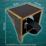 Столик-для-эхолота-в-лодку-ПВХ-с-нишей-под-АКБ