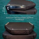 Кресло-в-лодку-ПВХ-складное-Черное