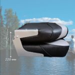 Кресло-для-лодки-ПВХ-складное-с-поворотным-механизмом-черно-серое-Лодочное-кресло-складное