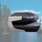 Кресло-в-лодку-ПВХ-складное-Черно-серое-с-поворотным-механизмом