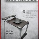 Комплект-кресла-Бело-серое-в-лодку-ПВХ-с-опорой-и-поворотным-механизмом
