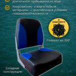 Кресло-в-лодку-пвх-складное-с-поворотным-механизмом-черно-синее