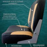 Кресло-в-лодку-пвх-складное-с-поворотным-механизмом-черное-с-бежевым