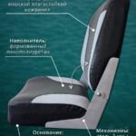 Кресло-в-лодку-пвх-складное-с-поворотным-механизмом-черное-со-светло-серым