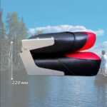 Кресло-для-лодки-ПВХ-складное-с-поворотным-механизмом-черно-красное-Лодочное-кресло-складно